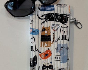 Quilted Sunglasses Case with Flex-Frame closure