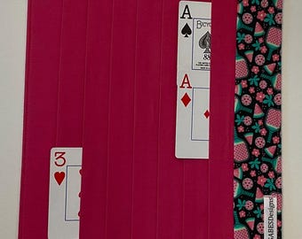 Card Organizer Mat for Samba/Queens/One-Eyed Jacks/Canasta/Triple Play etc...- for Closed Books