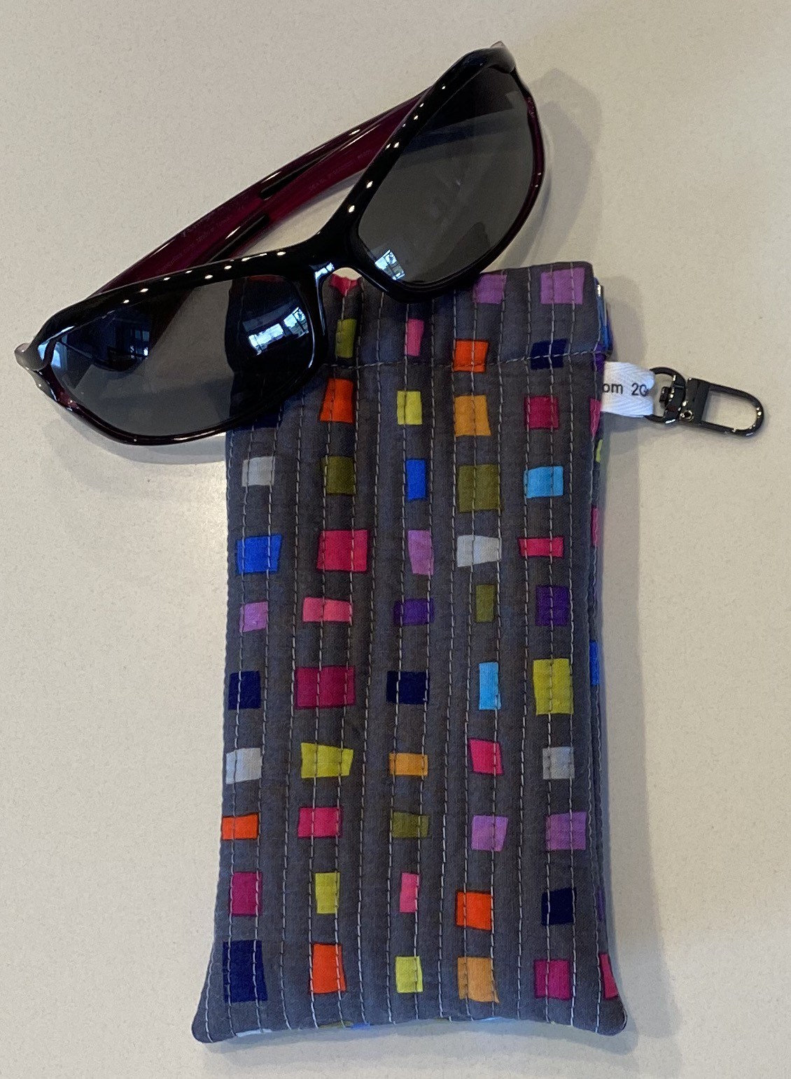 Quilted Sunglasses Case with FlexFrame closure
