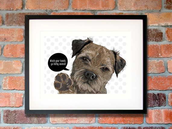 border terrier presents