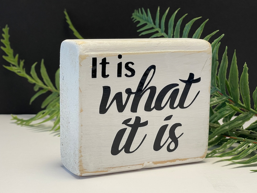 Rustic Wooden Quote Block Small Inspirational Desk Sign for Home ...