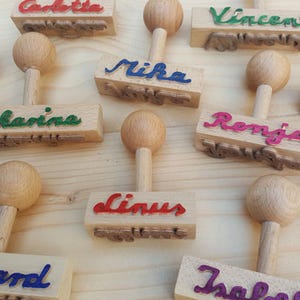 Namensstempel Kinderstempel Name Stempel Einschulung Kind Schultüte stempeln Motivstempel Geburtstag