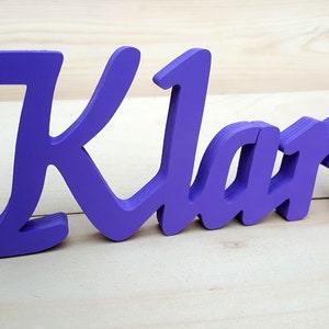 Colored name for setting up Name Wood Lettering