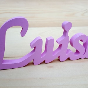 Colored name for setting up Name Wood Lettering
