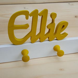 Kindergarderobe Name Kleiderhaken Hakenleiste Wandhaken Kinderzimmer Baby Taufe Geburt