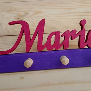 Clothes hook snag snag name hook bar wall hook nursery girl boy baby