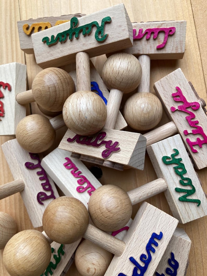 Namensstempel Kinderstempel Name Stempel Einschulung Kind Schultüte stempeln Motivstempel Geburtstag Bild 3