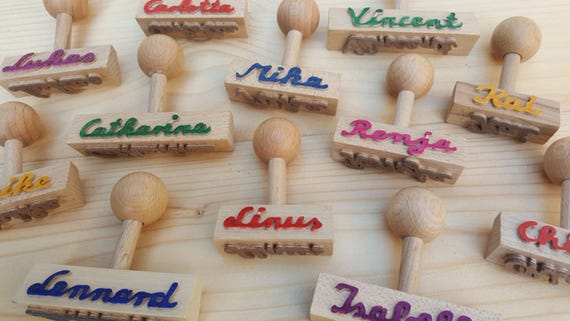 Namensstempel Kinderstempel Name Stempel Einschulung Kind Schultüte stempeln Motivstempel Geburtstag