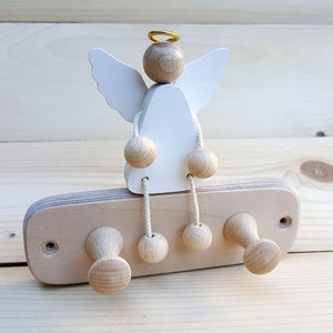 Hook rail children&#39;s wardrobe guardian angel coat hook wall hook wardrobe girl