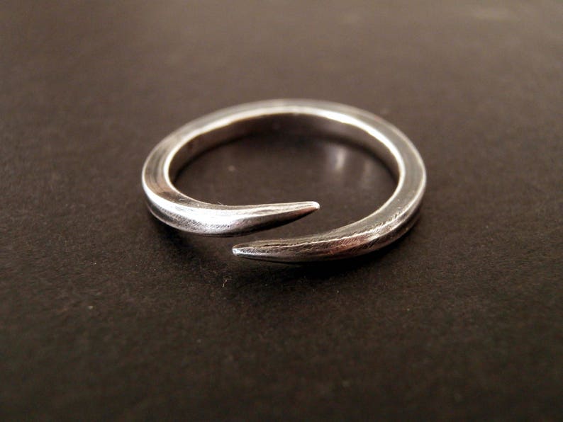 stacking ring Sterling Silver ring wrap around ring Minimal ring thin ring Fay ring thorn ring,