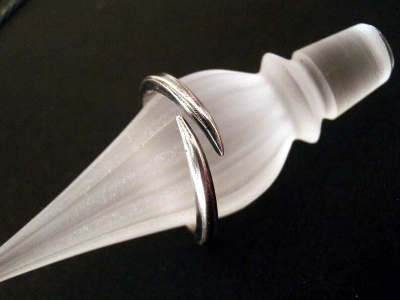 stacking ring Sterling Silver ring wrap around ring Minimal ring thin ring Fay ring thorn ring,