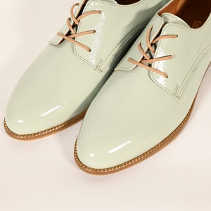 Patent Leather Oxfords Oxford Shoes Women Classic Leather Oxfords Tie ...