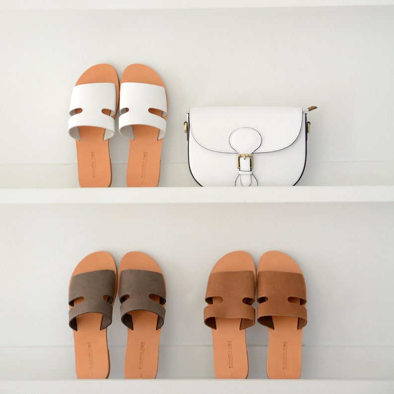 Greek Sandals Women Handmade open toe sandal Comfortable everyday fancy sandals Barefoot beach sandals image 4