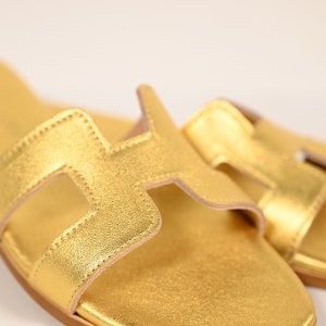 Greek Sandals Women Bridal sandals Handmade open toe sandal Comfort sandals Barefoot beach sandals Gold sandals image 2