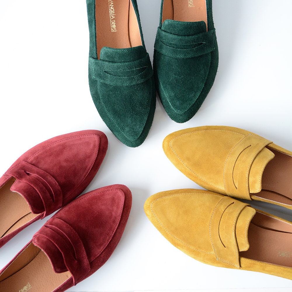 suede loafers women
