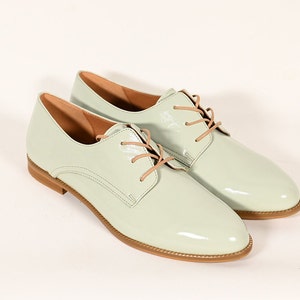 Patent Leather Oxfords Oxford Shoes Women Classic Leather Oxfords Tie ...