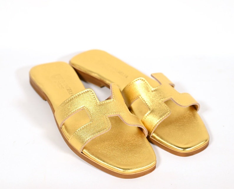 Greek Sandals Women Bridal sandals Handmade open toe sandal Comfort sandals Barefoot beach sandals Gold sandals image 1