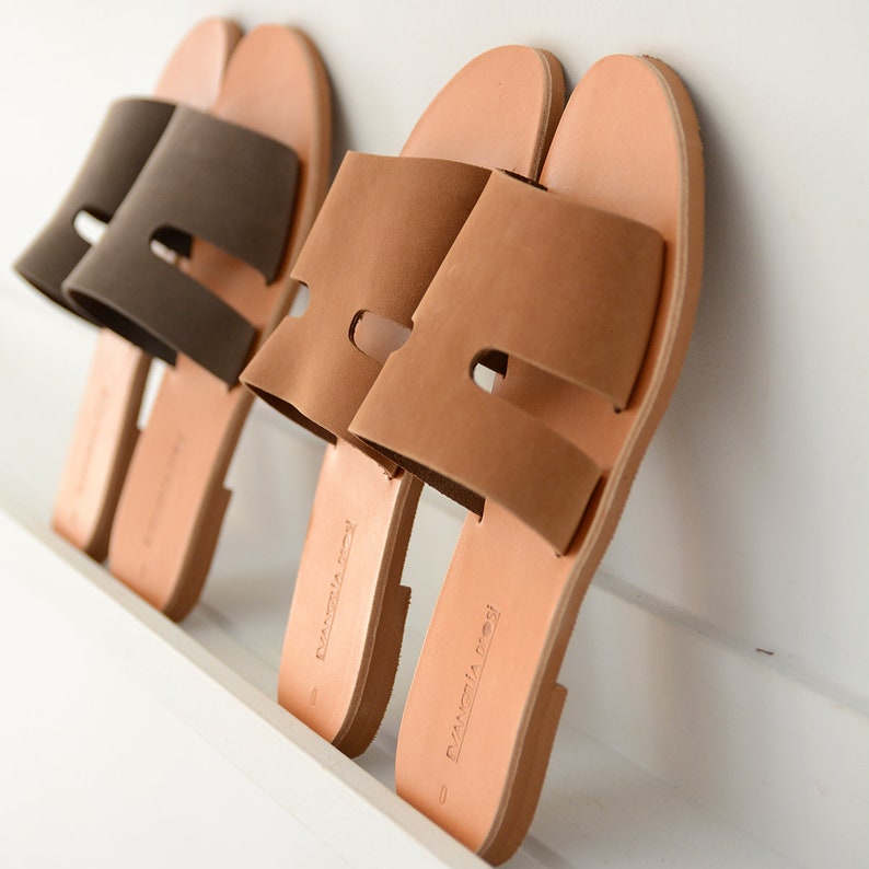 Greek Sandals Women Handmade open toe sandal Comfortable everyday fancy sandals Barefoot beach sandals camel