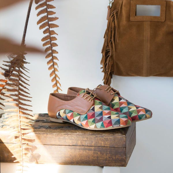 Damen Oxford-Schuhe Leder Handmade Komfortable Low Heel Vintage Style Büro Casual 2025 Umweltfreundlich Anpassbar