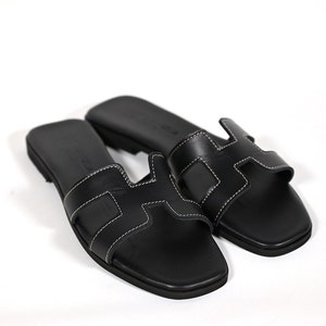 Greek leather sandals Handmade open toe sandal Comfortable everyday Barefoot beach sandals Red leather sandals image 1