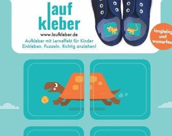 Schuh- Aufkleber zum Lernen  LAUFKLEBER. Aufkleber Kindergarten