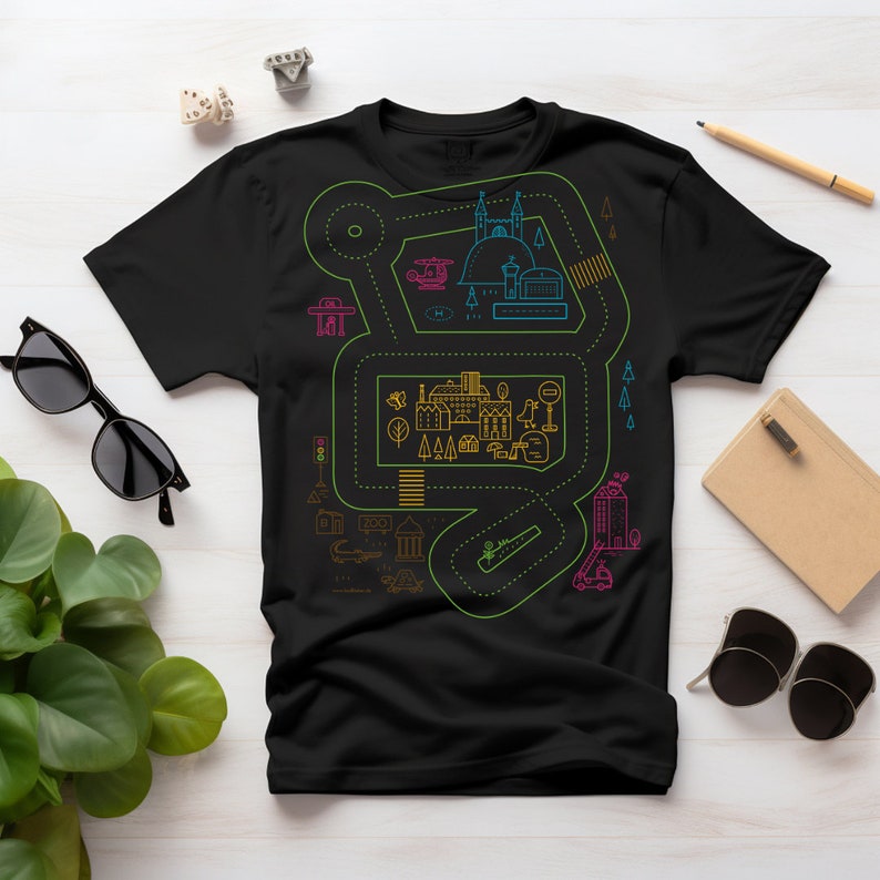 Game shirt, massage shirt, perfect men's gift road map road on the back play car, Father's Day, gift dad mom grandpa image 8
