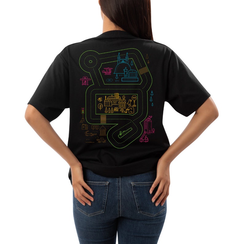 Game shirt, massage shirt, perfect men's gift road map road on the back play car, Father's Day, gift dad mom grandpa image 6