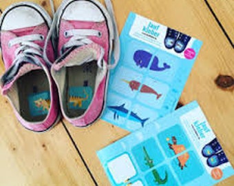 Shoe Stickers for Learning LAUFKLEBER. Sticker Nursery