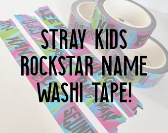 Stray Kids Rockstar Name Washi Tape