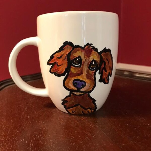 Whimsical Dog Art,Whimsical Dog Mug,16oz Whimsical Dog Mug,Whimsical Dog Coffee Mug,Decorative Whimsical Dog Mug,Whimsical Dog Gift Mug