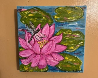 Lily Pad Painting Etsy Lily Pad Painting Etsy