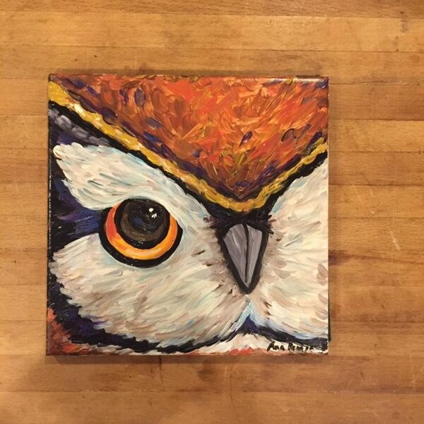 Hand Painted Owl Trivet,Hand Painted Owl Tile/Coaster,Owl Art,Whimsical Owl Art,Whimsical Owl Trivet,Whimsical Owl Tile,Owl Coaster,Owl Art