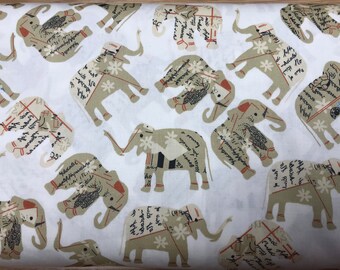 Printed table elephant in the desert deco wall-el15