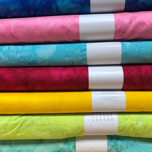 Tissu batik 100 % coton effet marbre par Anthology Fabrics. Matériau batik. Vibrant. Convient pour le patchwork, le quilting, la couture, etc.