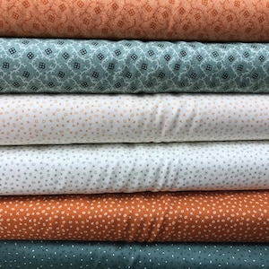 Ditsy Print Cotton Fabric: Pieces of Time Range