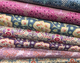 LAST PIECES! 100% Cotton print fabric Hometown Collection by Tilda. Flower, Trees, Floral, Suitable for patchwork, quilting, dressmaking etc