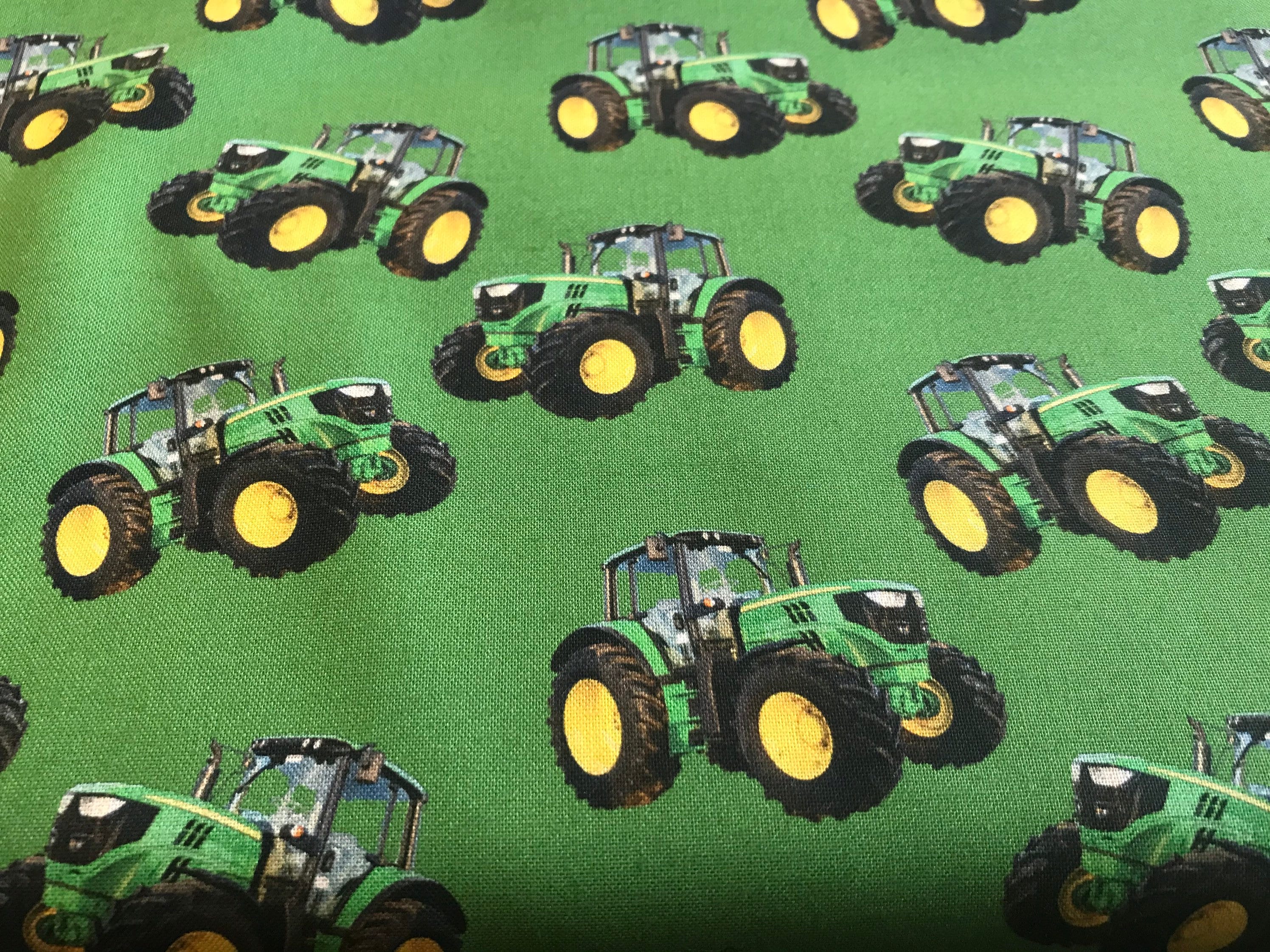 100 Cotton Print Tractors. Tractor Fabric. Farming. John Etsy