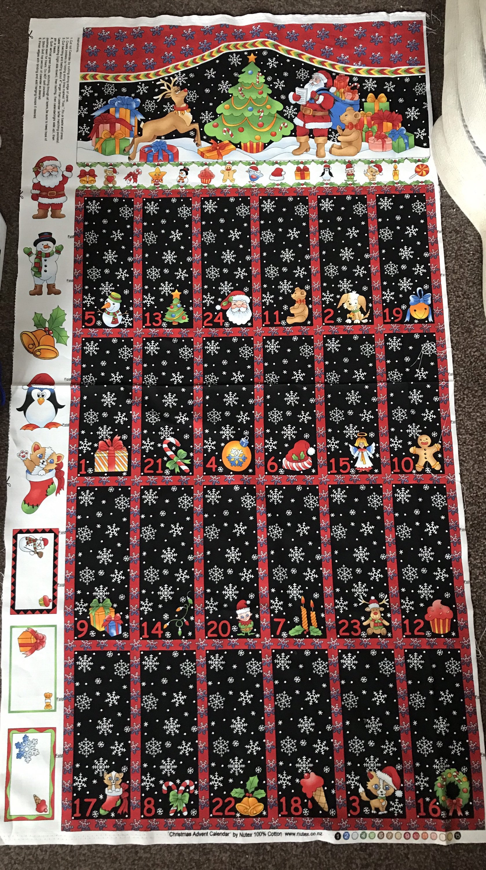 100% Cotton Christmas Advent Calendar Panel fabric from Nutex Etsy 100% Cotton Christmas Advent Calendar Panel fabric from Nutex Etsy