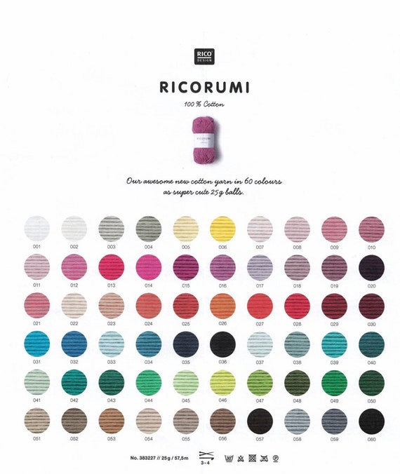 Ricorumi 100% Cotton DK Yarn - 25g Ricorumi 100% Cotton DK Yarn - 25g