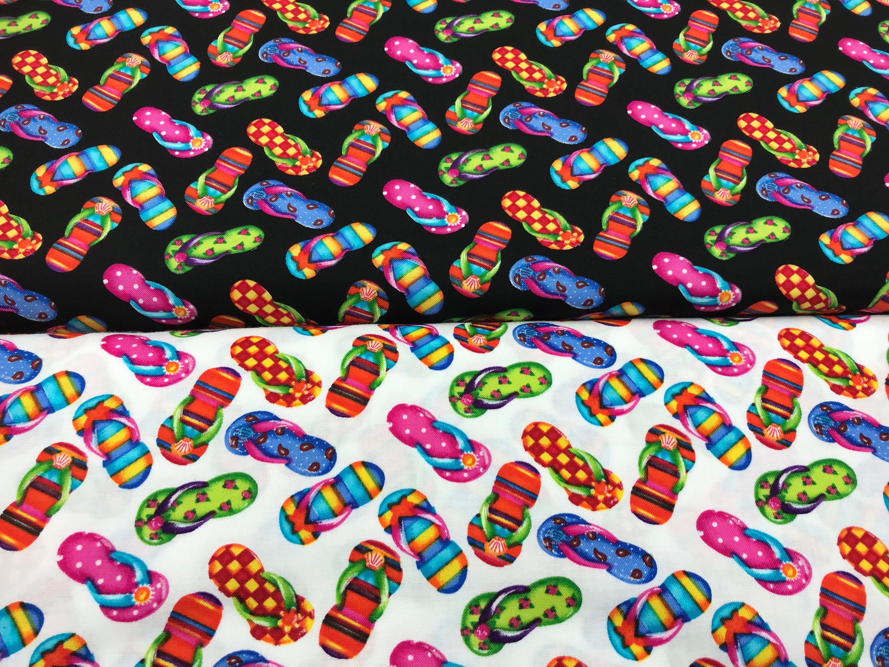 Fabric thong flip flops sales
