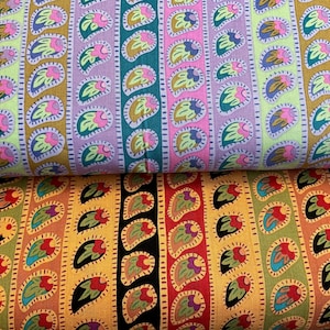 Kaffe Fassett Paisley Streifen 100% Baumwolle, Quilten Blender (Ocker, Flieder)