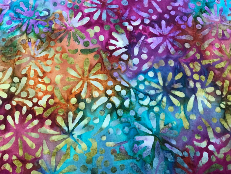 100 Cotton hand painted batik fabric by Jomil. Batik Etsy