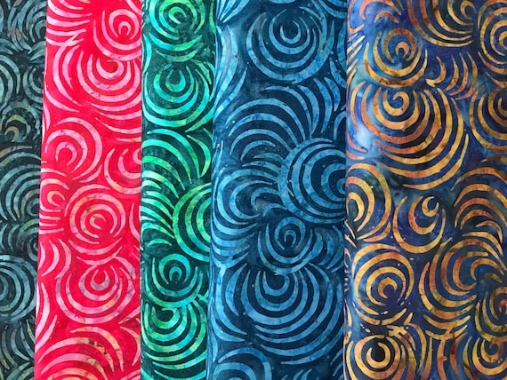 100% Cotton Hand Painted Batik Fabric by Nutex. Batik Material