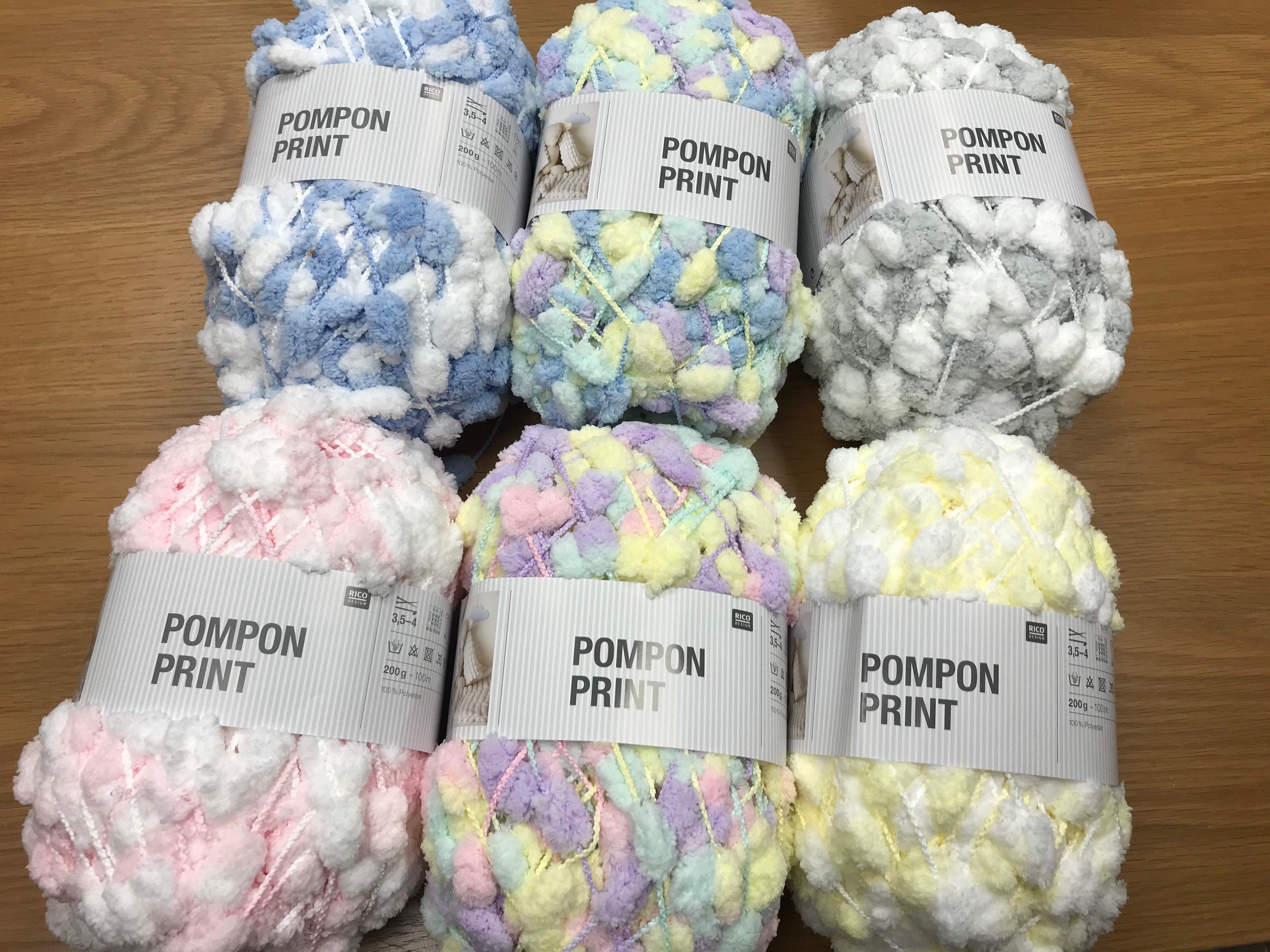 Rico Baby PomPon Wool Yarn. Knitting. Pom Pom Blanket. Puff Etsy