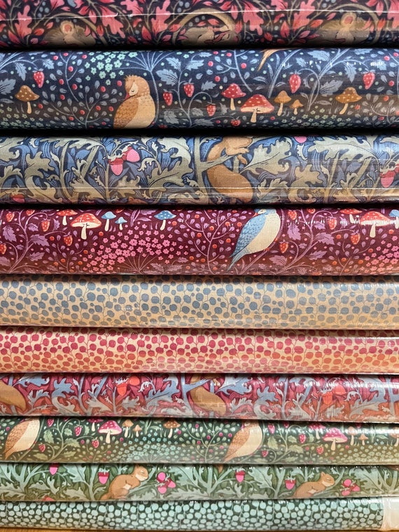 100% Cotton Tilda Fabric From the Bloomsville Collection. Flowers, Floral,  Blooms, Bloomer, Leaves, Leaf, Quilting, Patchwork, Dressmaking 