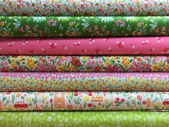 Liberty London Parks Collection Fabric: Vibrant Floral City Print, 100% Cotton
