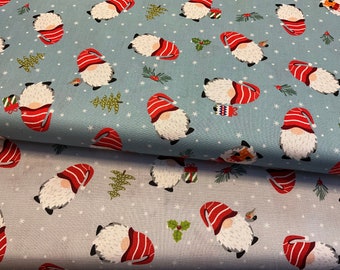 Christmas Gonk Fabric: 100% Cotton Holiday Gnomes