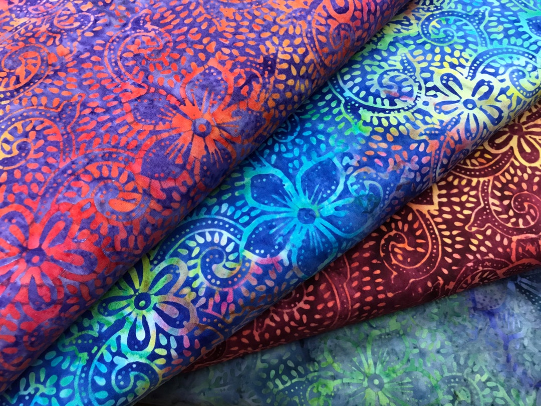 100 Cotton Hand Painted Batik Fabric by Nutex. Batik Etsy