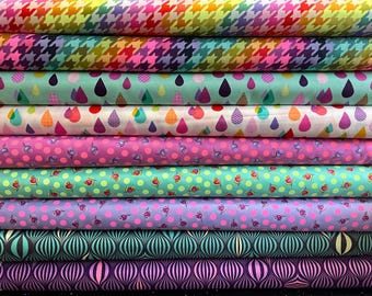 Katoenen tularoze ongetemde neonkatoen: Free Spirit Fabrics