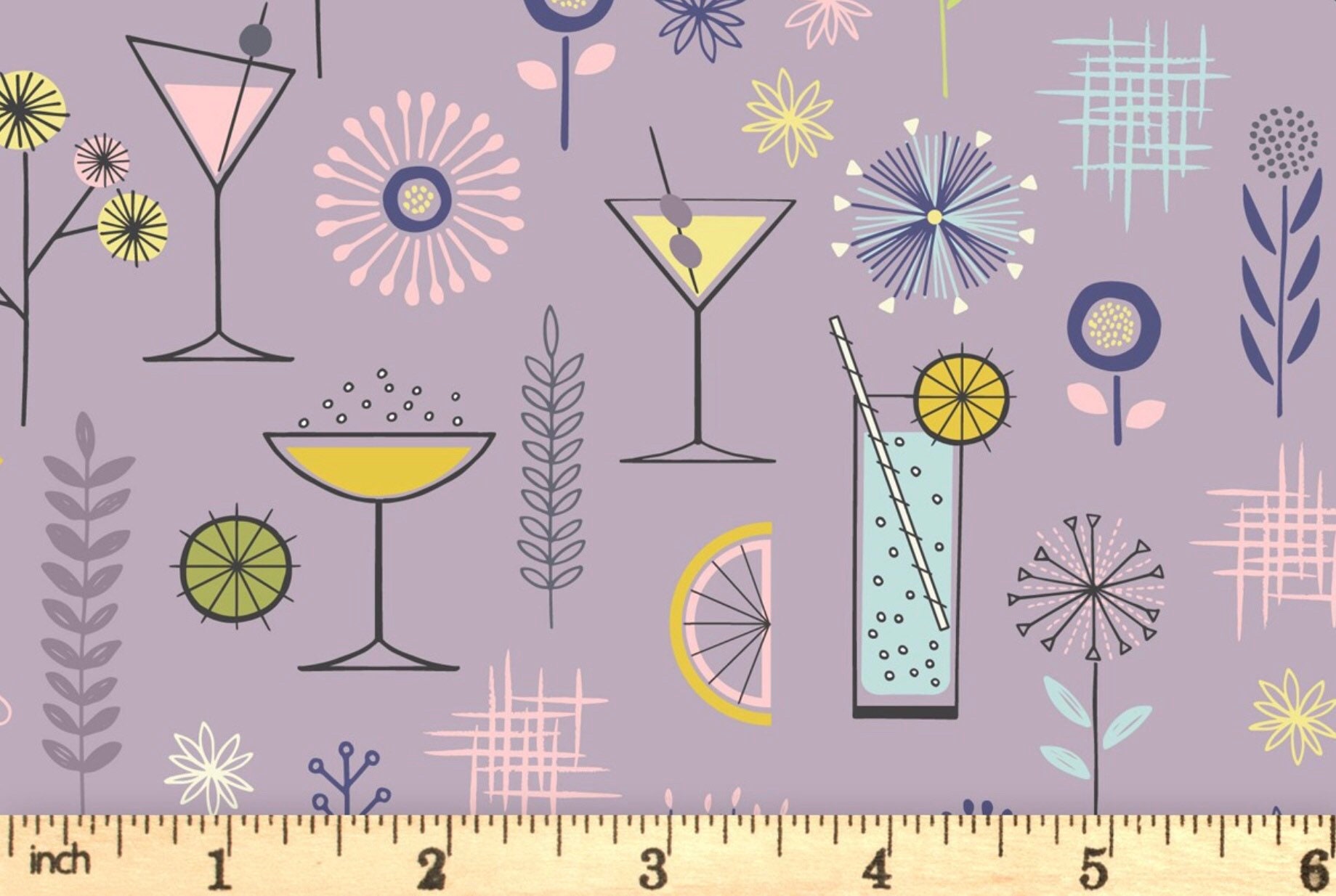 Lewis & Irene Drinks Cocktail Party Fat Quarter 100% Cotton Fabric Pins 